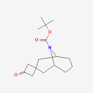 Tert-butyl3'-oxo-9-azaspiro[bicyclo[3.3.1]nonane-3,1'-cyclobutane]-9-carboxylate