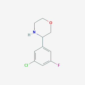 molecular formula C10H11ClFNO B13526881 3-(3-Chloro-5-fluorophenyl)morpholine 