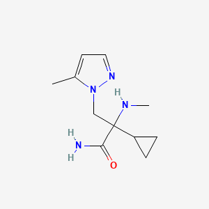 2-Cyclopropyl-3-(5-methyl-1h-pyrazol-1-yl)-2-(methylamino)propanamide