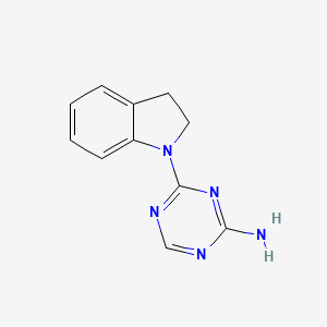 molecular formula C11H11N5 B1352689 4-(2,3-二氢-1H-吲哚-1-基)-1,3,5-三嗪-2-胺 CAS No. 879615-84-6