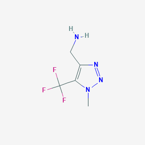 molecular formula C5H7F3N4 B13526900 [1-methyl-5-(trifluoromethyl)-1H-1,2,3-triazol-4-yl]methanamine 