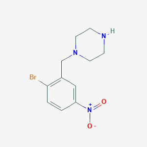 1-[(2-Bromo-5-nitrophenyl)methyl]piperazine