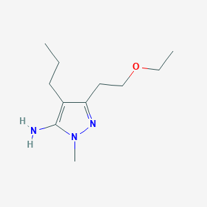 molecular formula C11H21N3O B13526937 3-(2-Ethoxyethyl)-1-methyl-4-propyl-1h-pyrazol-5-amine 