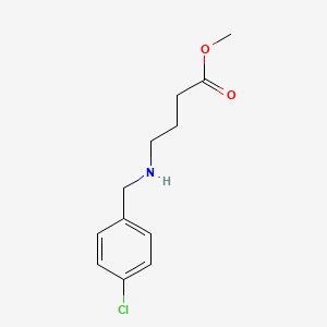 molecular formula C12H16ClNO2 B13526943 Methyl 4-((4-chlorobenzyl)amino)butanoate 