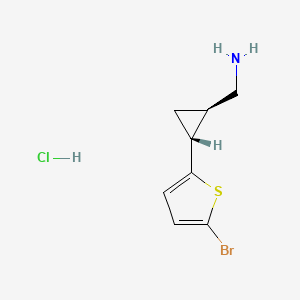 rac-1-[(1R,2R)-2-(5-bromothiophen-2-yl)cyclopropyl]methanaminehydrochloride,trans