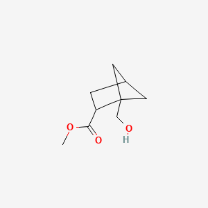 molecular formula C9H14O3 B13526974 Methyl1-(hydroxymethyl)bicyclo[2.1.1]hexane-2-carboxylate 