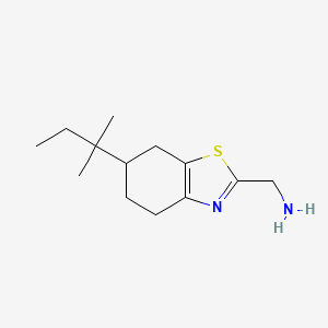 molecular formula C13H22N2S B13526982 (6-(Tert-pentyl)-4,5,6,7-tetrahydrobenzo[d]thiazol-2-yl)methanamine 