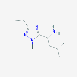 1-(3-Ethyl-1-methyl-1h-1,2,4-triazol-5-yl)-3-methylbutan-1-amine