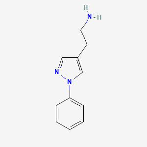 molecular formula C11H13N3 B1352706 2-(1-苯基-1H-吡唑-4-基)乙胺 CAS No. 369652-04-0