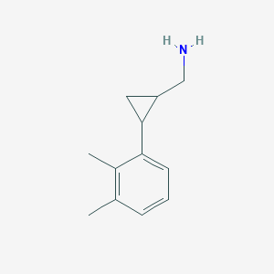 molecular formula C12H17N B13527105 (2-(2,3-Dimethylphenyl)cyclopropyl)methanamine 