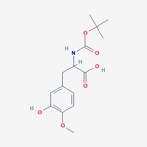 molecular formula C15H21NO6 B13527121 2-{[(Tert-butoxy)carbonyl]amino}-3-(3-hydroxy-4-methoxyphenyl)propanoicacid 