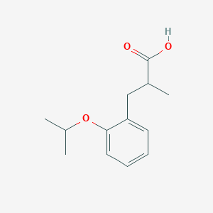 molecular formula C13H18O3 B13527125 3-(2-Isopropoxyphenyl)-2-methylpropanoic acid 