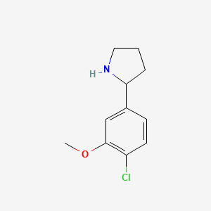 molecular formula C11H14ClNO B13527160 2-(4-Chloro-3-methoxyphenyl)pyrrolidine 