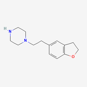 molecular formula C14H20N2O B13527168 1-(2-(2,3-Dihydrobenzofuran-5-yl)ethyl)piperazine 