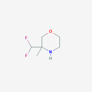 molecular formula C6H11F2NO B13527191 3-(Difluoromethyl)-3-methylmorpholine 