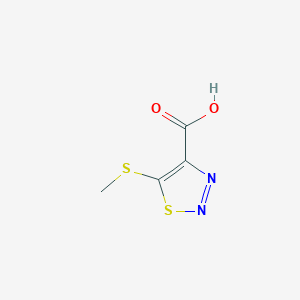 molecular formula C4H4N2O2S2 B13527194 5-(Methylsulfanyl)-1,2,3-thiadiazole-4-carboxylicacid 