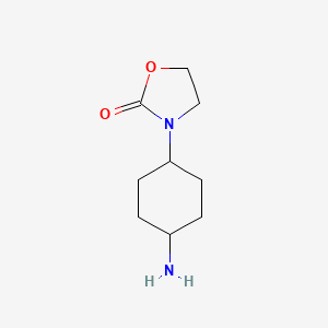 molecular formula C9H16N2O2 B13527199 3-(4-Aminocyclohexyl)oxazolidin-2-one 