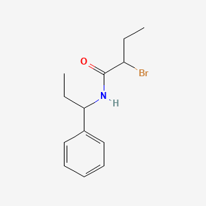 molecular formula C13H18BrNO B13527207 2-bromo-N-(1-phenylpropyl)butanamide 