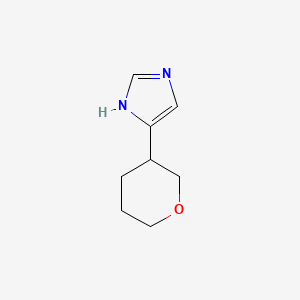 molecular formula C8H12N2O B13527211 4-(Oxan-3-YL)-1H-imidazole 