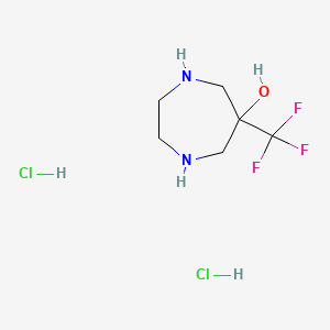 6-(Trifluoromethyl)-1,4-diazepan-6-oldihydrochloride