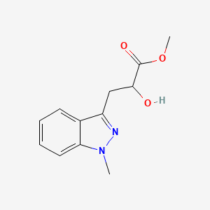 molecular formula C12H14N2O3 B13527241 Methyl 2-hydroxy-3-(1-methyl-1h-indazol-3-yl)propanoate 