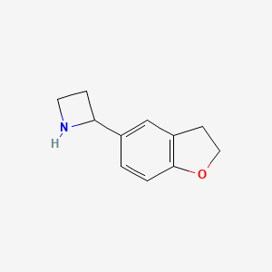 molecular formula C11H13NO B13527257 2-(2,3-Dihydrobenzofuran-5-yl)azetidine 