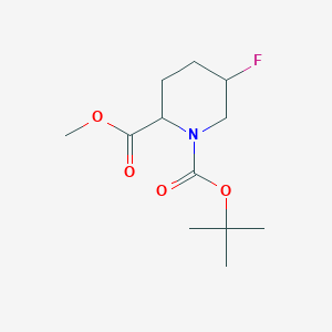 molecular formula C12H20FNO4 B13527297 Methyl (2S,5R)-1-Boc-5-fluoropiperidine-2-carboxylate 