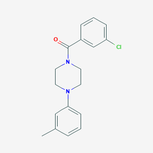 molecular formula C18H19ClN2O B13527302 1-(3-Chlorobenzoyl)-4-(3-methylphenyl)piperazine 