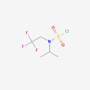 molecular formula C5H9ClF3NO2S B13527330 Isopropyl(2,2,2-trifluoroethyl)sulfamoyl chloride 