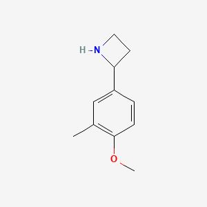 molecular formula C11H15NO B13527339 2-(4-Methoxy-3-methylphenyl)azetidine 