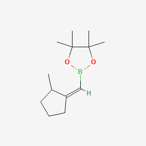 molecular formula C13H23BO2 B13527340 (Z)-4,4,5,5-Tetramethyl-2-((2-methylcyclopentylidene)methyl)-1,3,2-dioxaborolane 