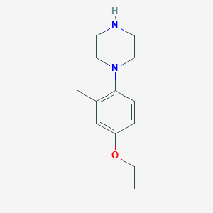 molecular formula C13H20N2O B13527384 1-(2-Methyl-4-ethoxyphenyl)piperazine 