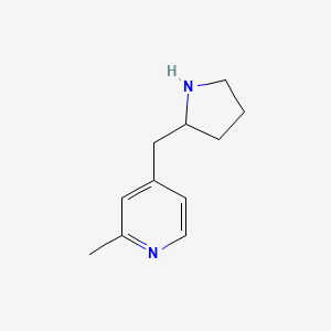 2-Methyl-4-[(pyrrolidin-2-yl)methyl]pyridine