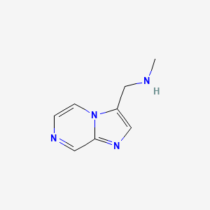 molecular formula C8H10N4 B13527404 1-Imidazo[1,2-A]pyrazin-3-YL-N-methylmethanamine 