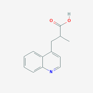 molecular formula C13H13NO2 B13527410 2-Methyl-3-(quinolin-4-yl)propanoic acid 