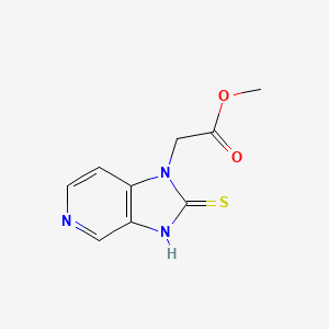 molecular formula C9H9N3O2S B13527414 Methyl 2-(2-mercapto-1h-imidazo[4,5-c]pyridin-1-yl)acetate 