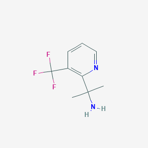 molecular formula C9H11F3N2 B13527415 2-(3-(Trifluoromethyl)pyridin-2-yl)propan-2-amine 