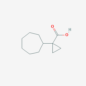 molecular formula C11H18O2 B13527419 1-Cycloheptylcyclopropane-1-carboxylic acid 