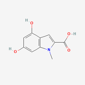 molecular formula C10H9NO4 B13527439 4,6-dihydroxy-1-methyl-1H-indole-2-carboxylicacid 