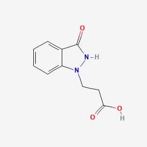 molecular formula C10H10N2O3 B13527448 3-(3-Oxo-2,3-dihydro-1h-indazol-1-yl)propanoic acid 