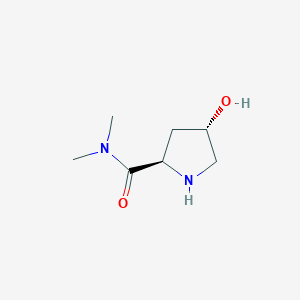 molecular formula C7H14N2O2 B13527482 (2R,4S)-4-hydroxy-N,N-dimethylpyrrolidine-2-carboxamide 