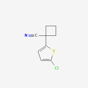 molecular formula C9H8ClNS B13527501 1-(5-Chlorothiophen-2-yl)cyclobutane-1-carbonitrile CAS No. 880166-07-4