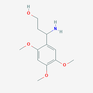 molecular formula C12H19NO4 B13527521 3-Amino-3-(2,4,5-trimethoxyphenyl)propan-1-ol 