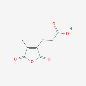 molecular formula C8H8O5 B1352753 2,5-Dihydro-4-methyl-2,5-dioxo-3-furanpropanoic Acid CAS No. 487-66-1