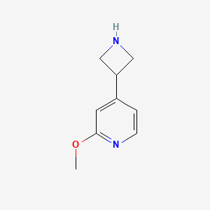 molecular formula C9H12N2O B13527536 4-(3-Azetidinyl)-2-methoxypyridine 