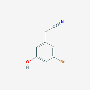 molecular formula C8H6BrNO B13527548 2-(3-Bromo-5-hydroxyphenyl)acetonitrile 