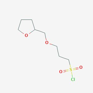 molecular formula C8H15ClO4S B13527549 3-[(Oxolan-2-yl)methoxy]propane-1-sulfonyl chloride 