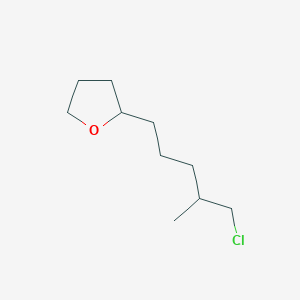 molecular formula C10H19ClO B13527557 2-(5-Chloro-4-methylpentyl)tetrahydrofuran 