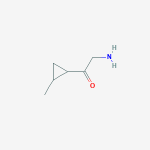 molecular formula C6H11NO B13527604 2-Amino-1-(2-methylcyclopropyl)ethan-1-one 