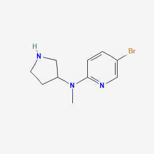 molecular formula C10H14BrN3 B13527670 5-bromo-N-methyl-N-(pyrrolidin-3-yl)pyridin-2-amine 